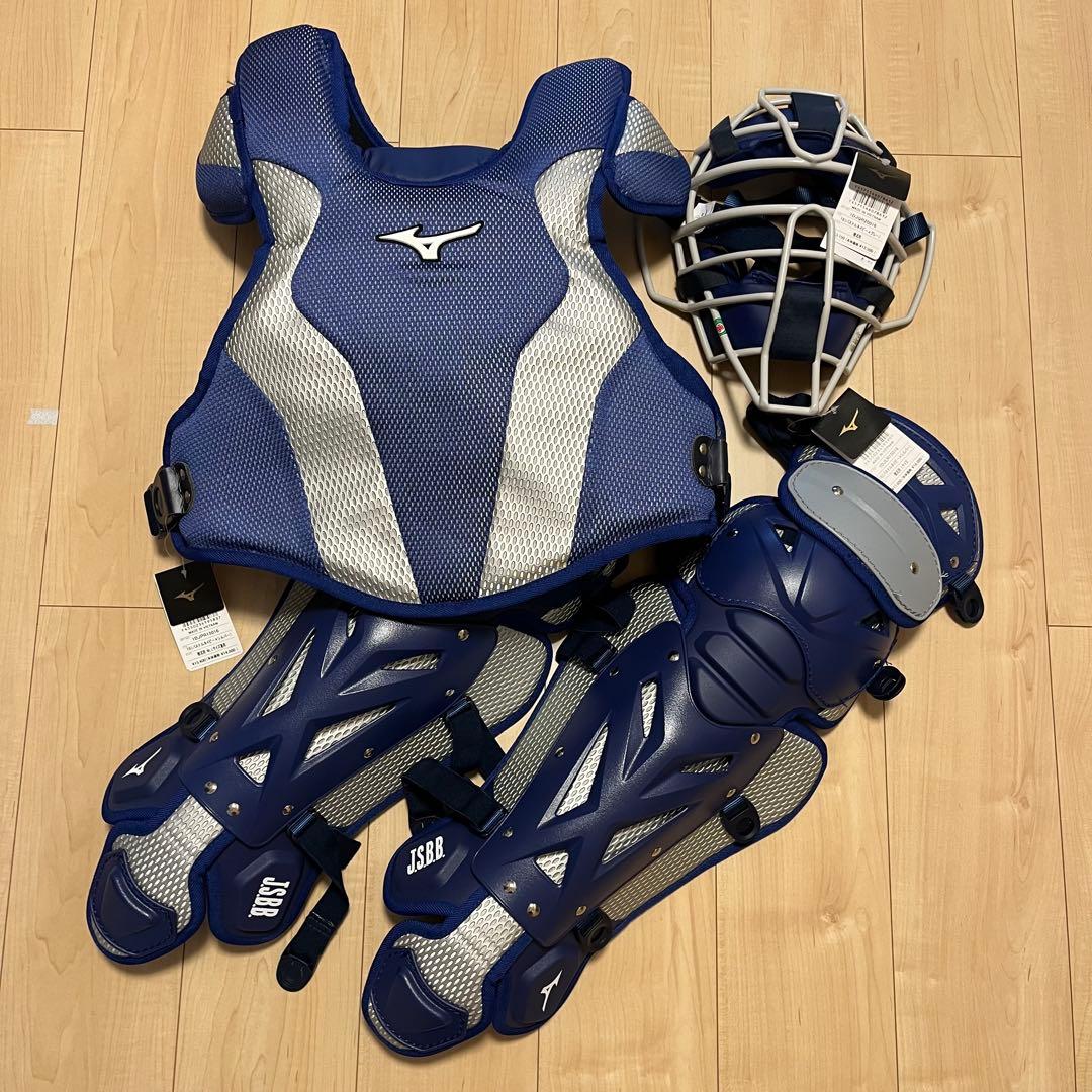ミズノプロ キャッチャー防具 軟式 パステルネイビー