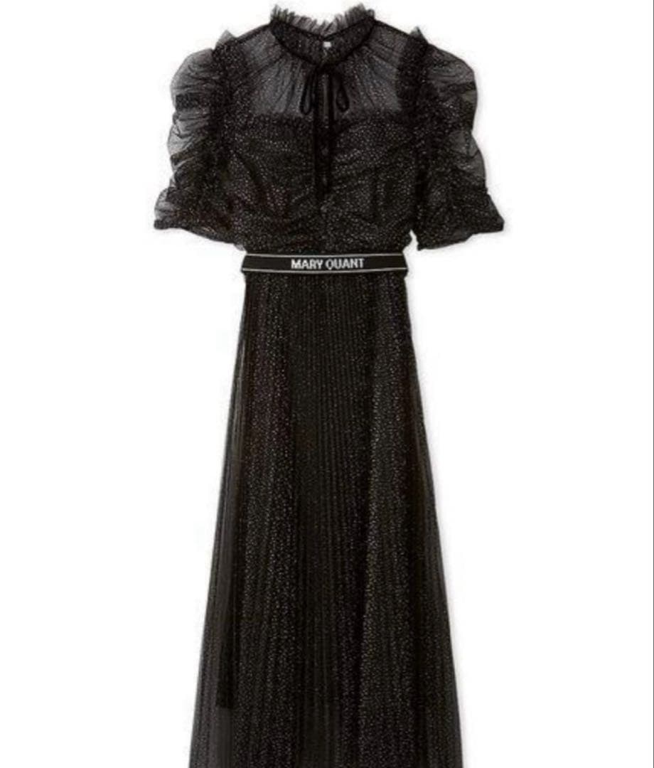 【LILY BROWN×MARY QUANT】ベルト付きドットチュールドレス 1