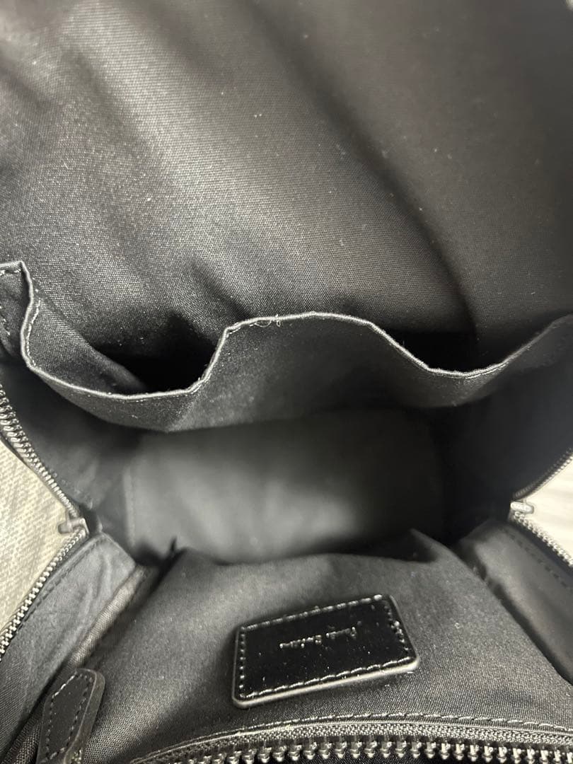 PaulSmith ボディバッグ　レザーブライトストライプ　ブラック