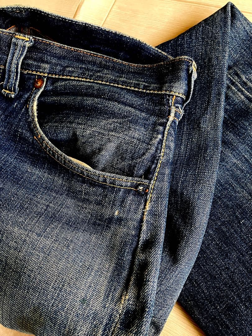 ⭐︎１１！501XX革パッチ47モデル片面タブBIGEオリジナル！