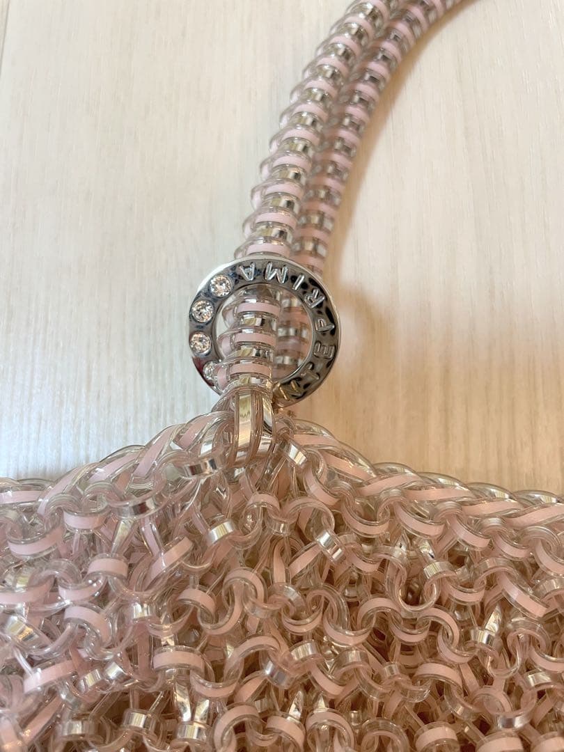 美品★アンテプリマ★ワイヤーバッグ／パウダリーピンクシルバー