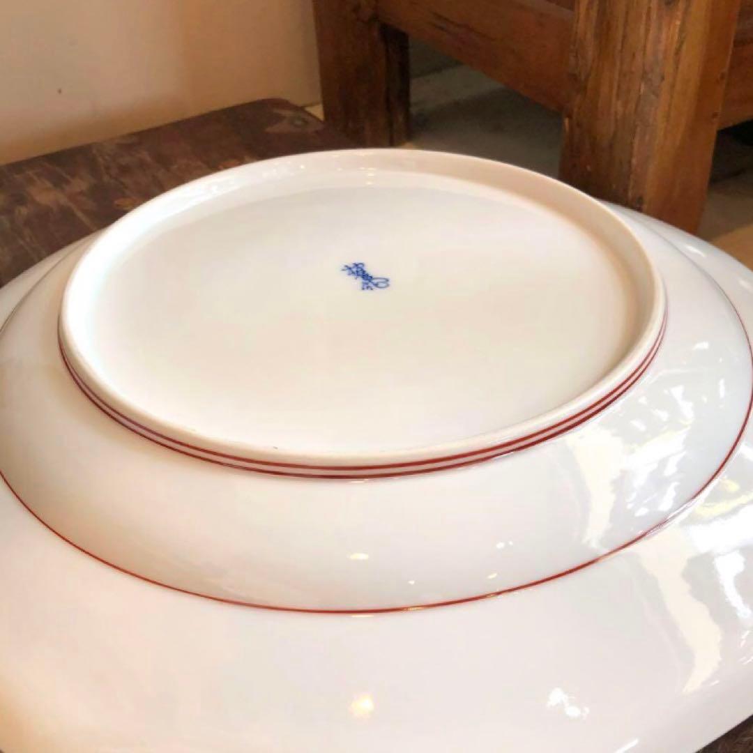 【木箱付き】 柿右衛門 色絵竹梅鶉　十角皿