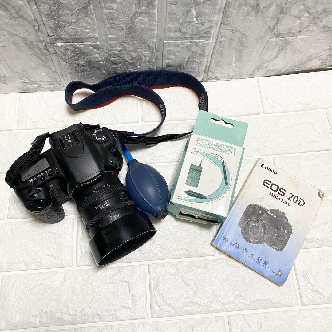 【ジャンク品】Canon EOS 20D レンズセットEF 28-70mm三脚付