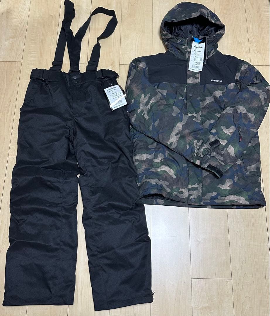 値下げ　ポンタぺス 迷彩柄 Sサイズ　 スノーボード スキー ウェア