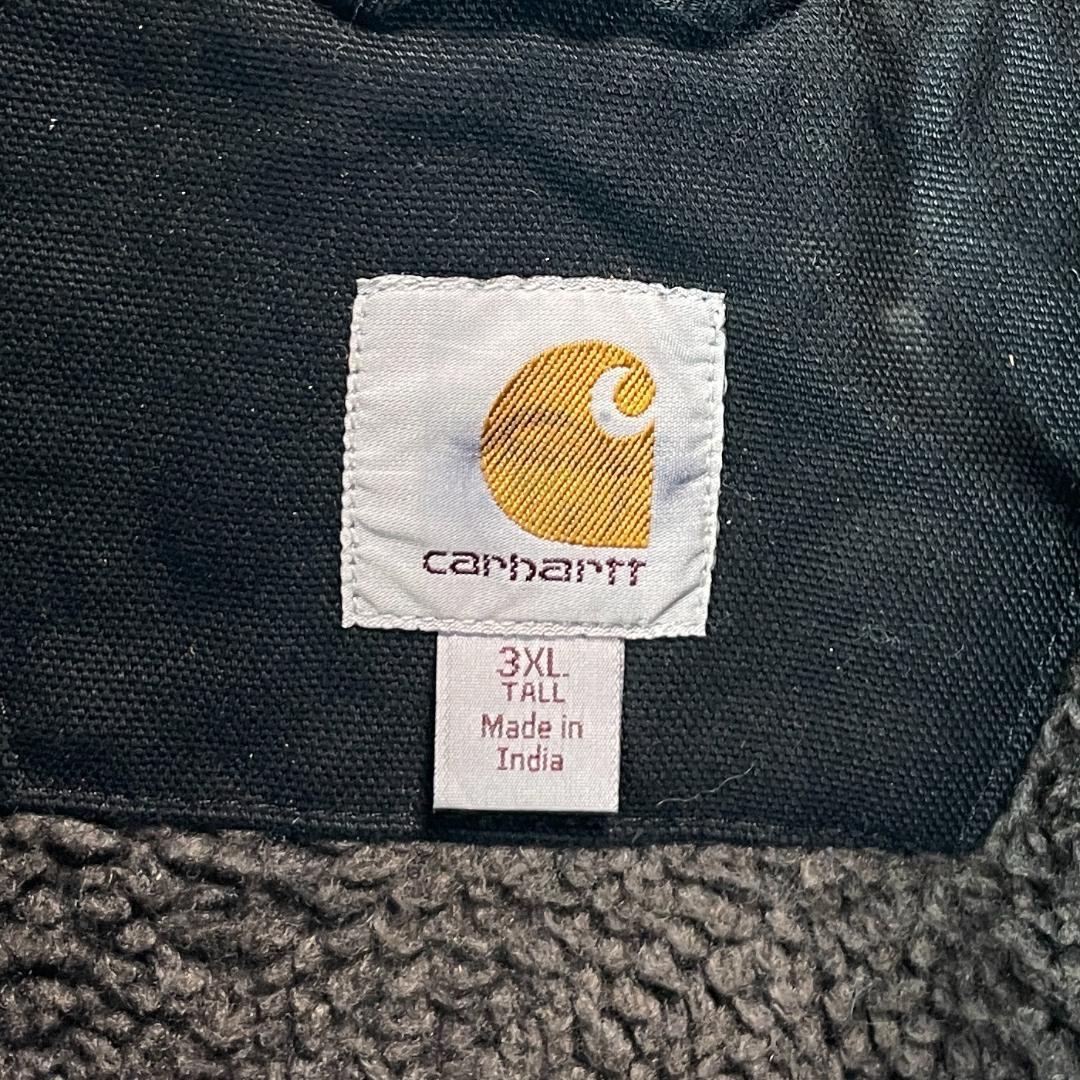 古着 カーハート ボア裏地 ダックベスト 黒 ブラック 超ビッグサイズ 3XL