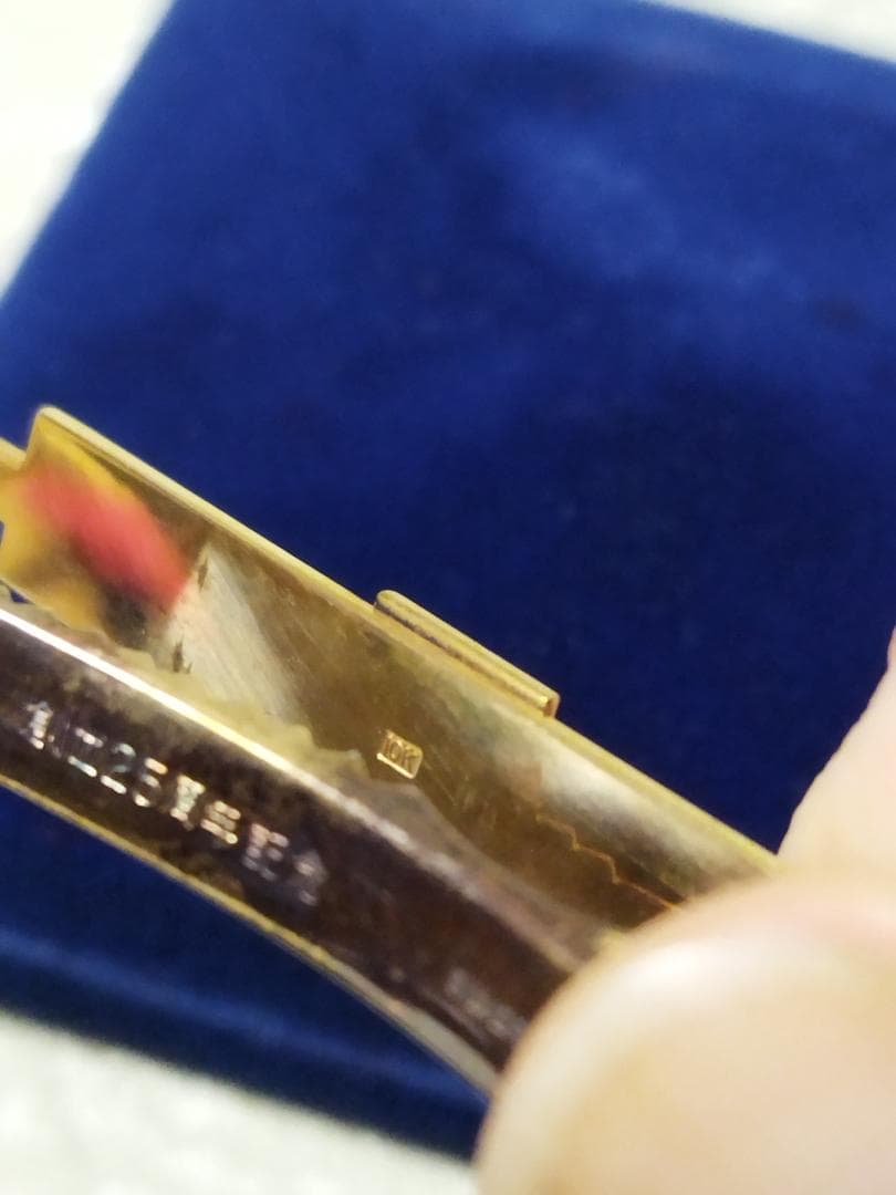 10K ネクタイピン　銀座WAKO SILVER　10K刻印　企業名　未使用