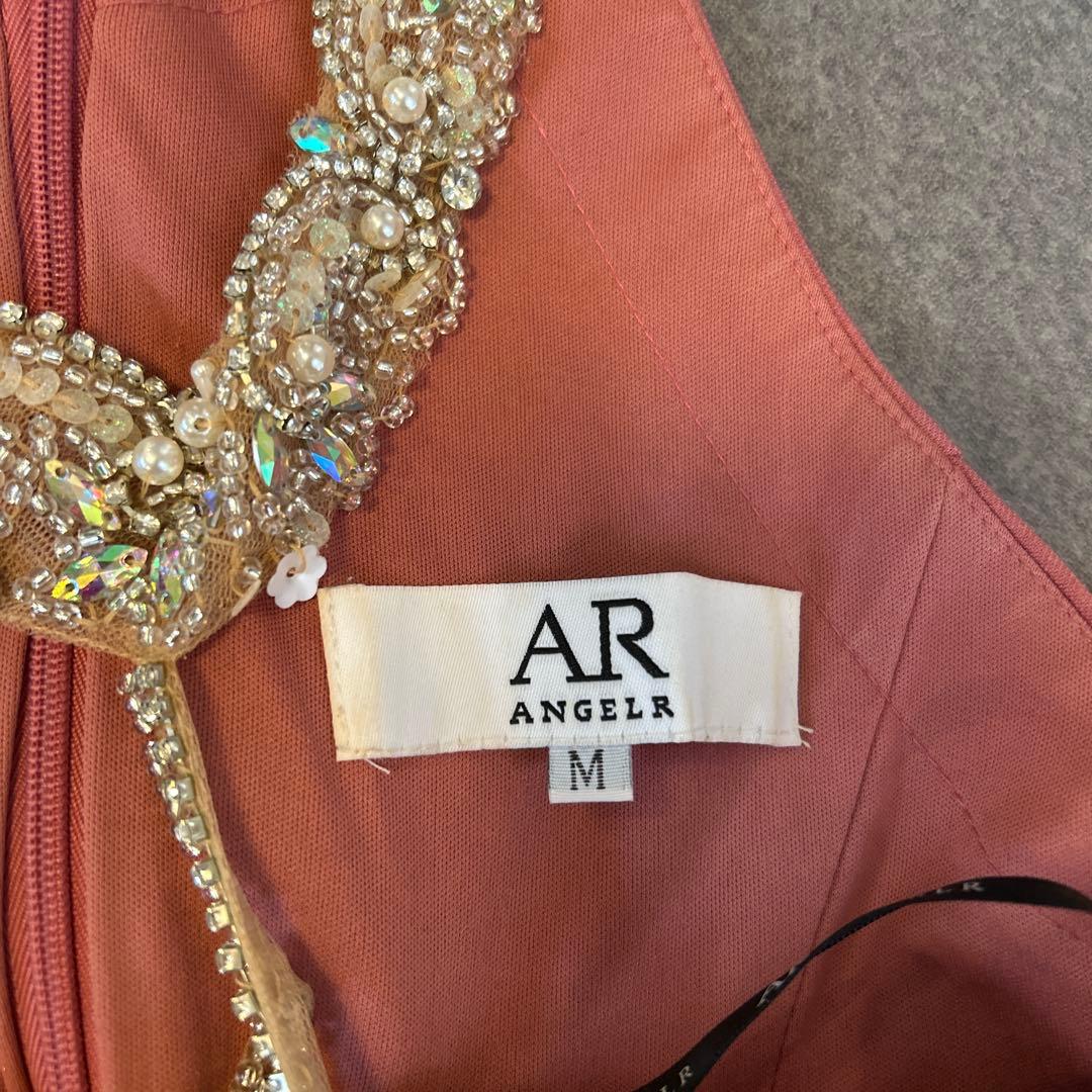 エンジェルアール　ビジュー　ホルターネック　ピンク　キャバドレス　タイト　ミニ