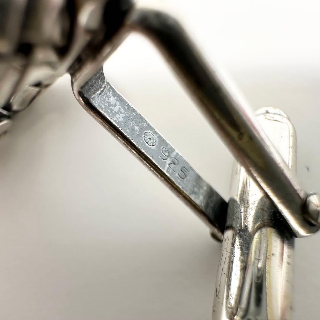 希少　ボッテガヴェネタ　イントレチャート　シルバー925 カフス　カフリンクス