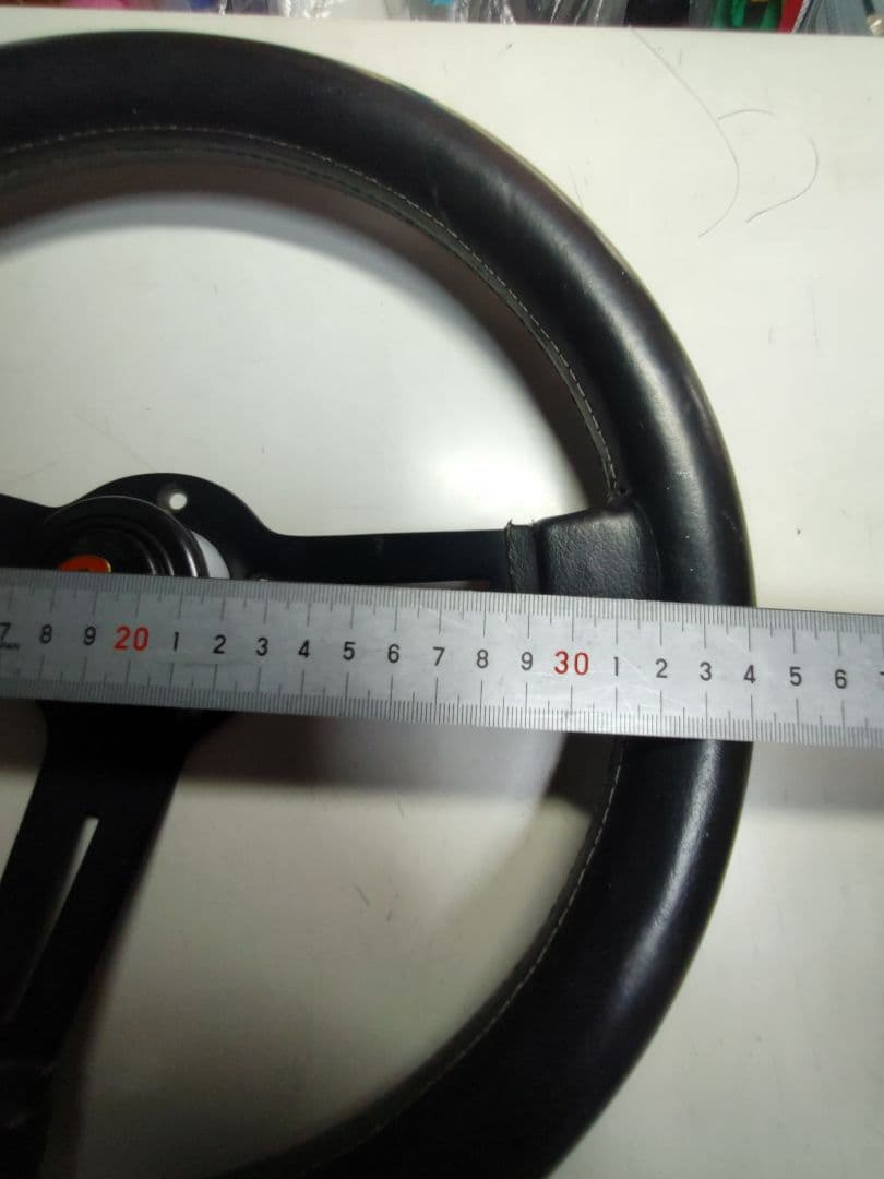 ぱぴこ！アメリカ製グランツ（GRANT）革巻きGTステアリングボス付当時物