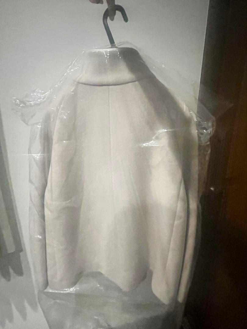 あ*読様 タグ付き未使用品　アナイ　ウールビーバーショートコート　36 白系