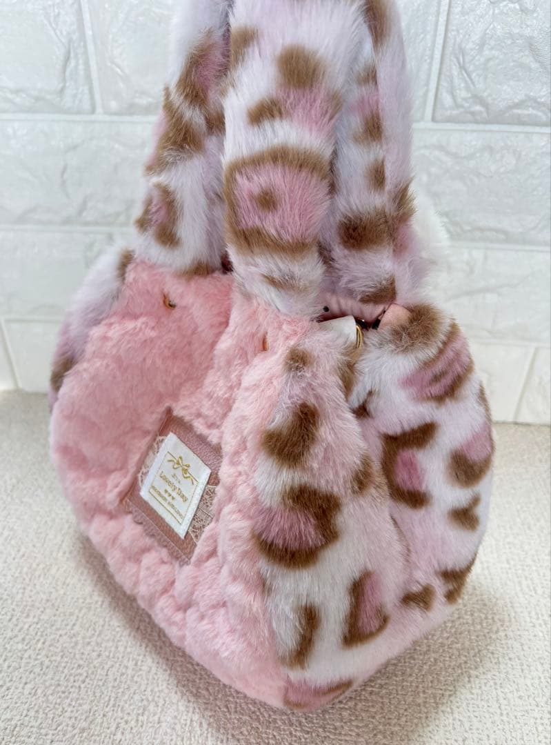 ね*】様 コヤンイサムチョン　ファーバッグ　ルミちゃん　ヒョウ柄ピンク　うさちゃ