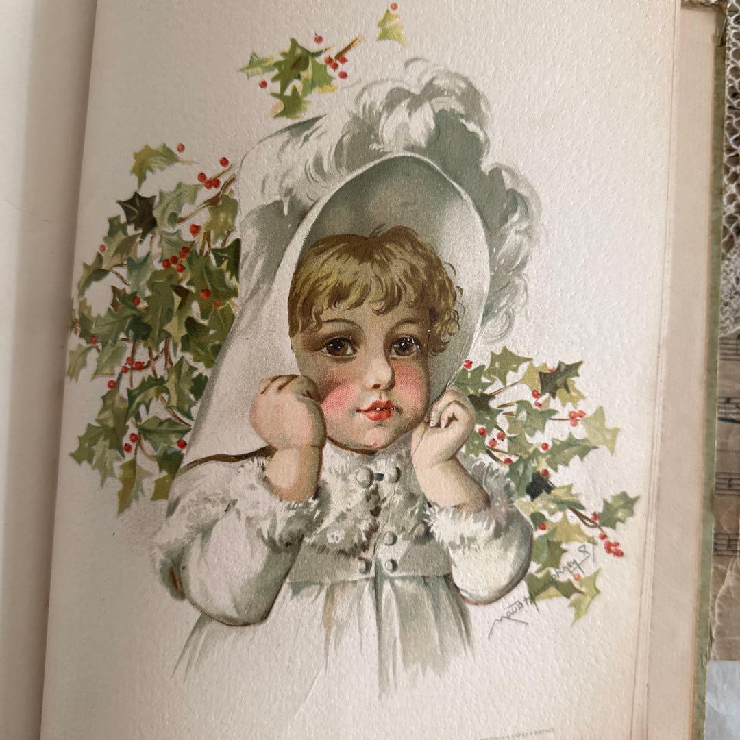 稀少1888年アンティーク美しい挿絵の絵本　洋書　古書ジャンクジャーナル額装にも