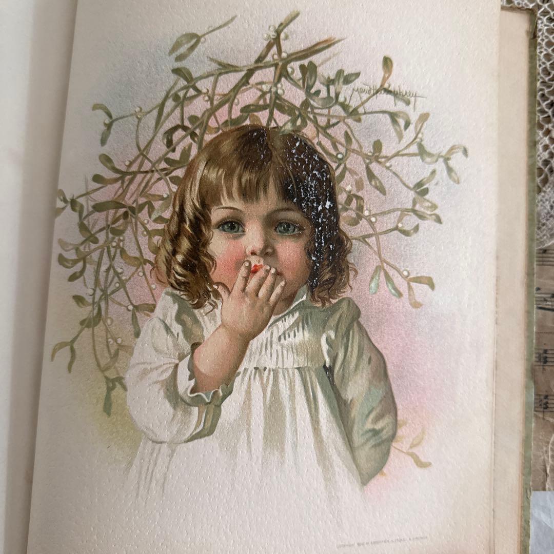 稀少1888年アンティーク美しい挿絵の絵本　洋書　古書ジャンクジャーナル額装にも