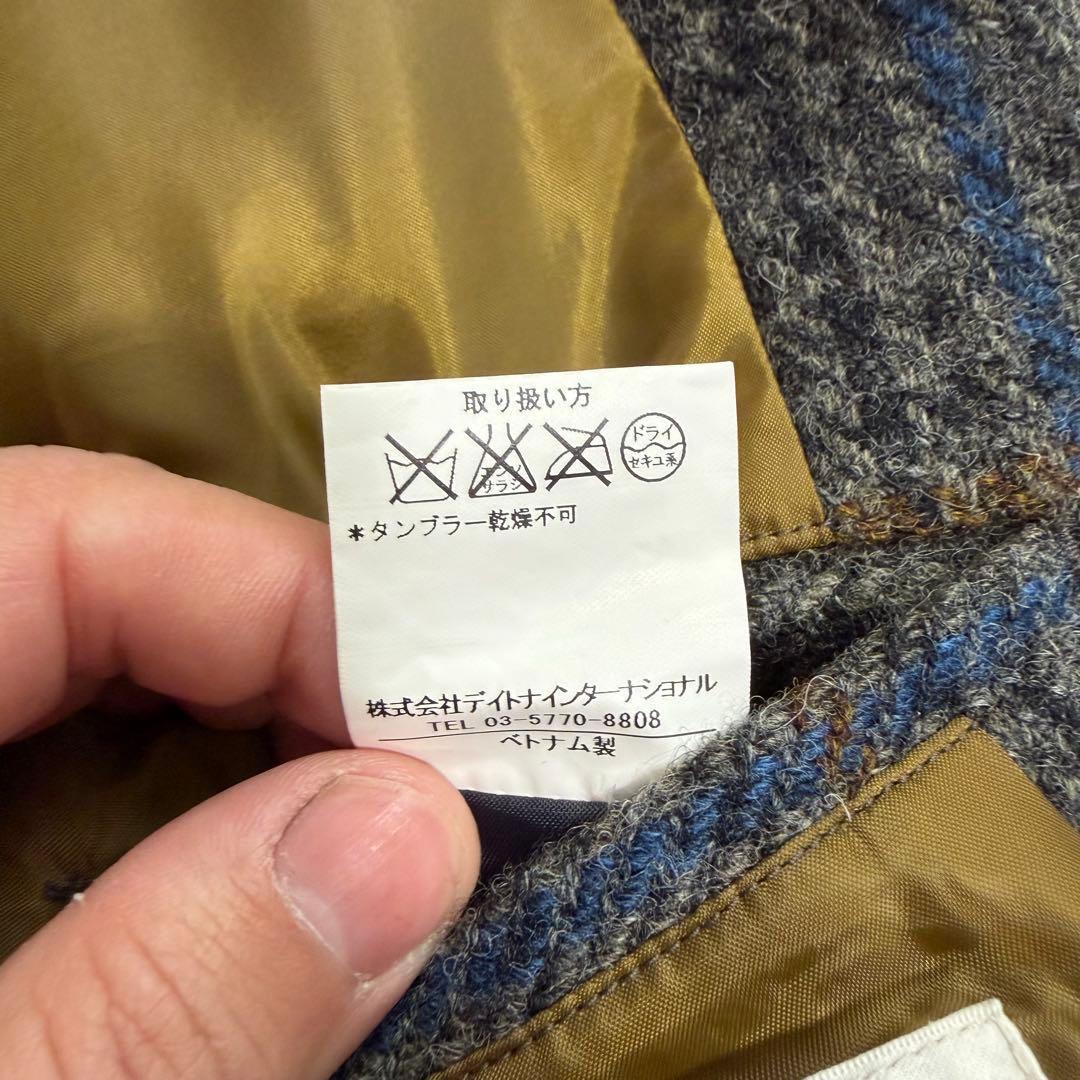 極美品　ハリスツイード　フリークスストア　テーラードジャケット　千鳥格子　肉厚