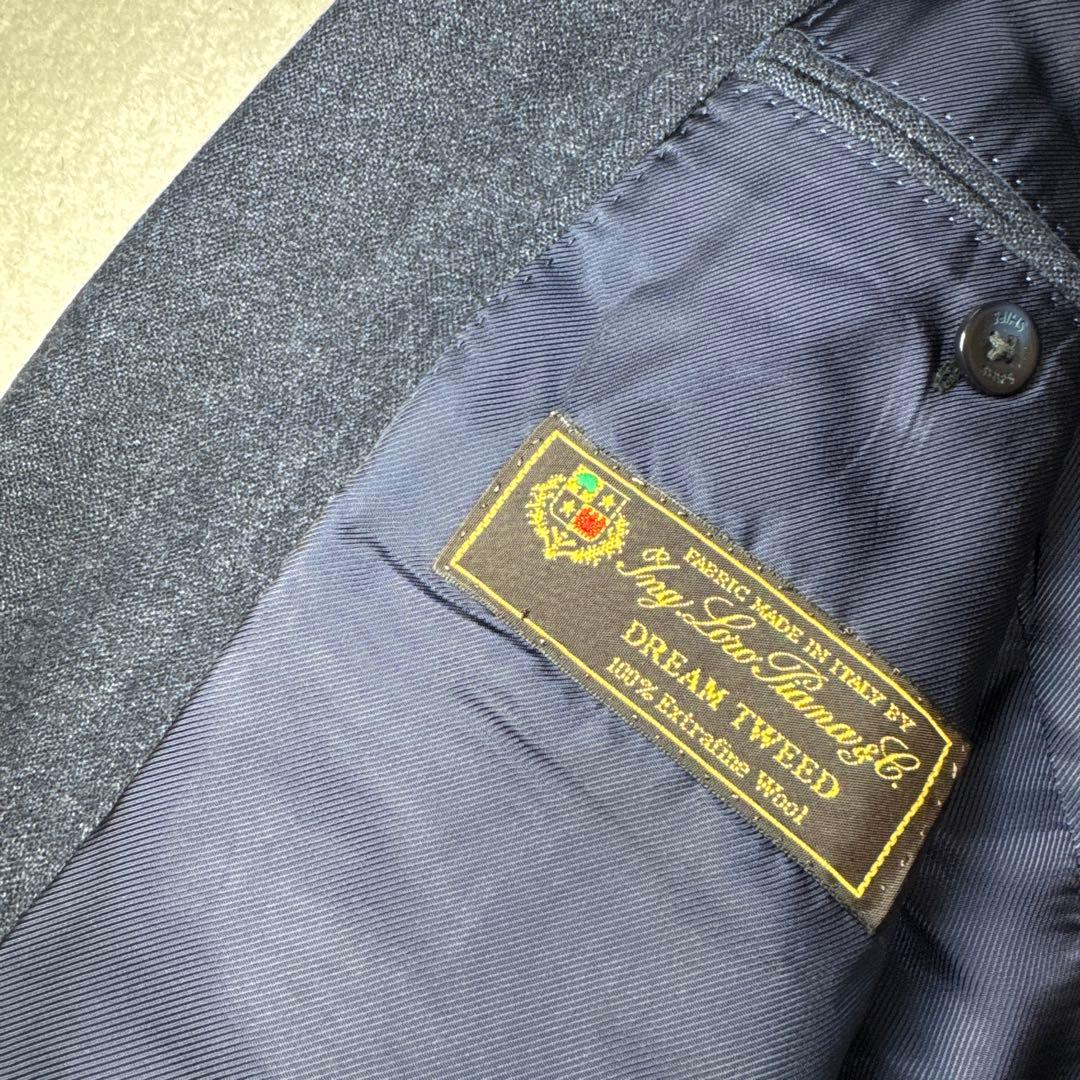 62 美品　シップス　SHIPS ロロピアーナ　スーツ　48 L ネイビー