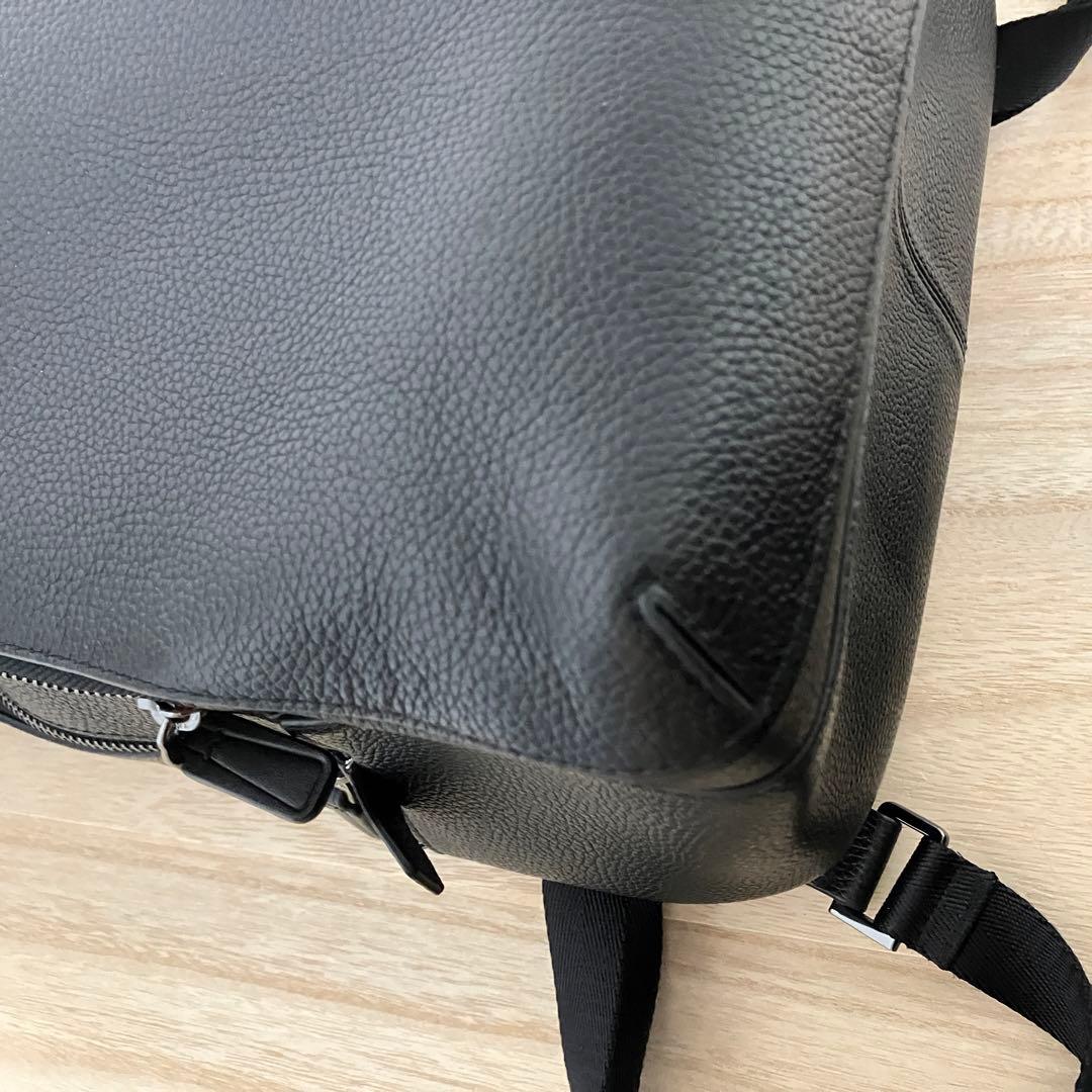 【訳あり】コールハーン マシュー バックパック 本革 A4/PC収納 黒