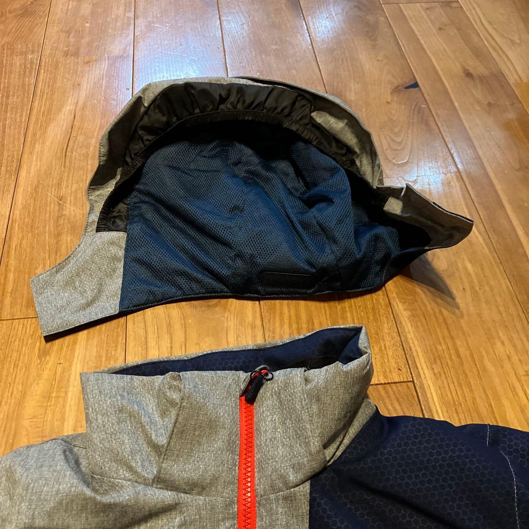 phenix スキーウェア 150cm グレー/ネイビー/レッド　グローブ付き