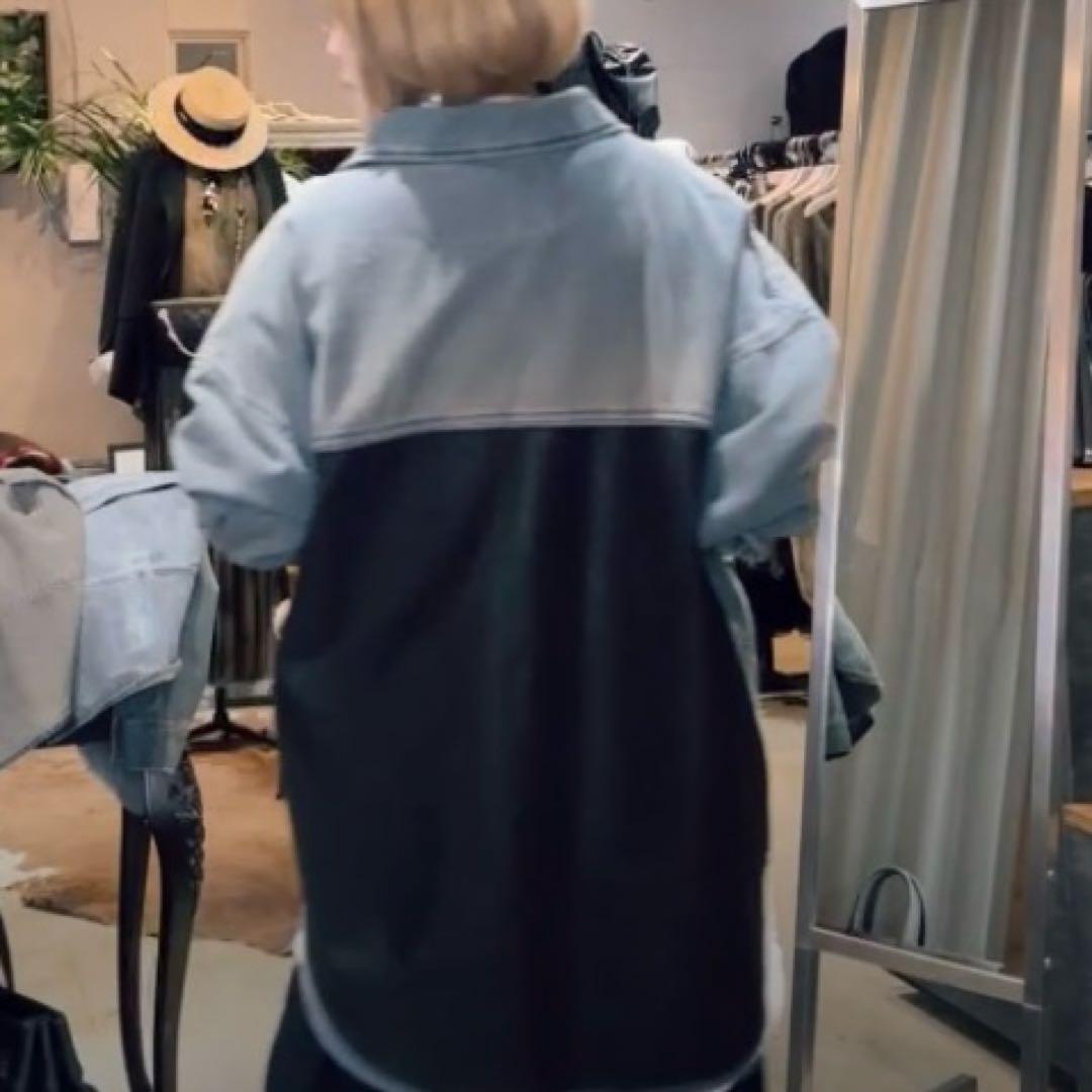 新品　M.U.L くすみブルー　ヴィンテージリメイク　デニム　セットアップ　レア