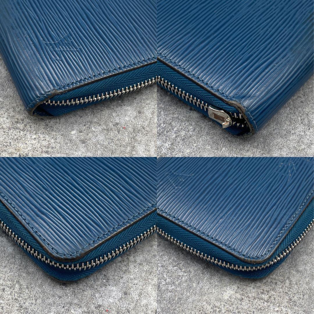 【良品】ルイヴィトン　長財布　エピ　青　ブルー　レザー　ジッピーウォレット