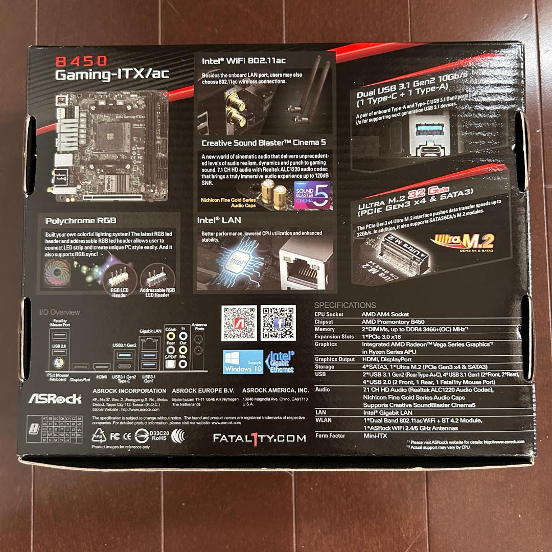 マザーボード ASRock B450 Gaming-ITX/ac