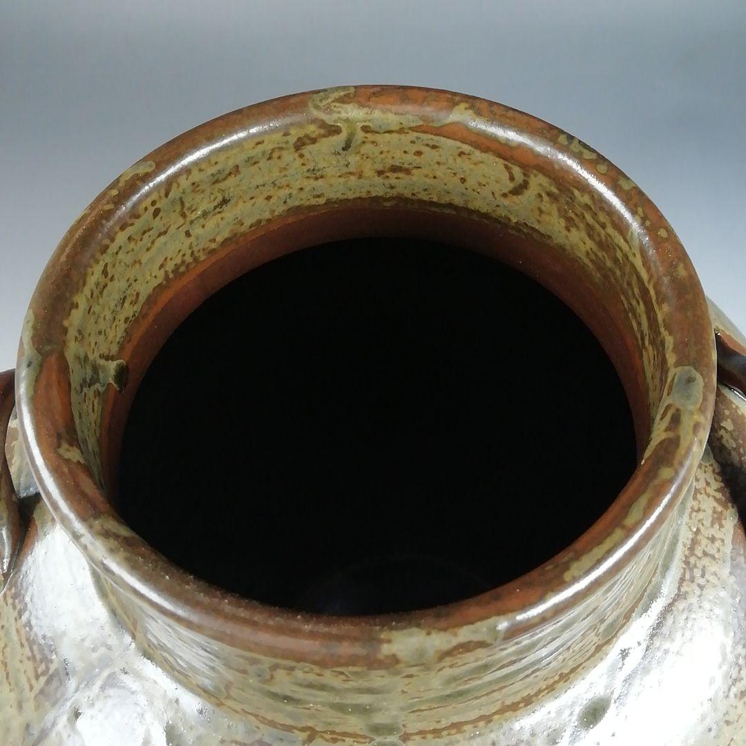 Ｔ８５２　飾壷　『丹波焼』『茶壷』『尾中窯　市野信水 作』　共箱　茶道具