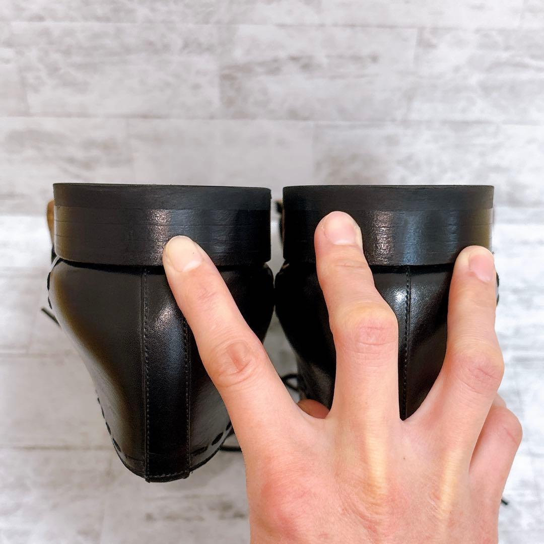 極美品✨マグナーニ 25470 外羽根 オパンケ 黒 保存袋付 43 27cm