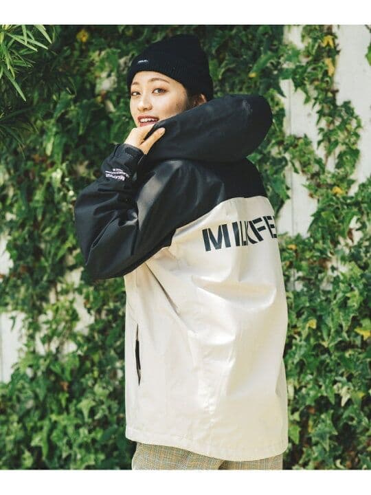 マウンテンパーカー ミルクフェドMILKFED BACK LOGO M黒 未使用