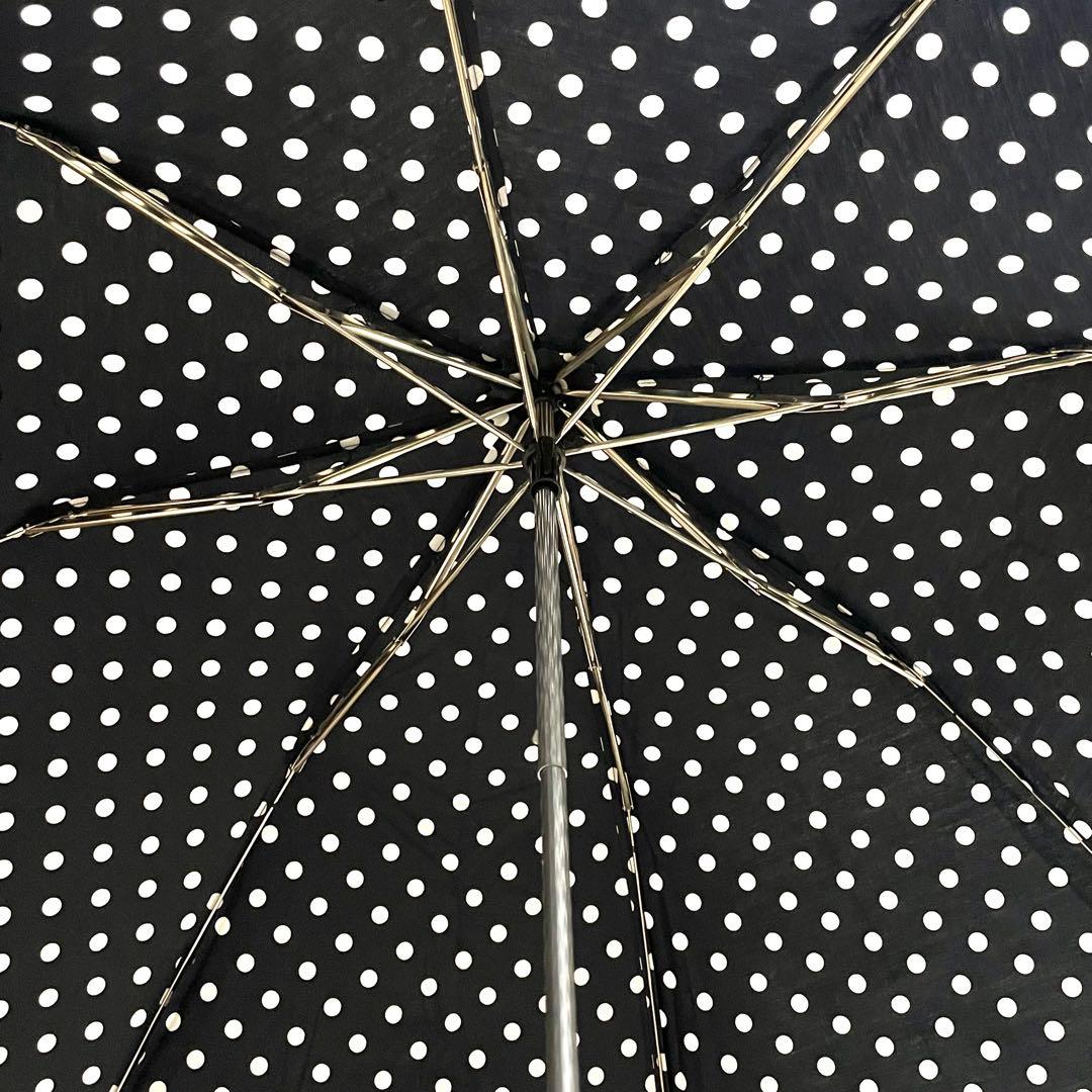 極美品♪トラディショナルウェザーウェア　パラソル バンブー 傘 ドット ネイビー