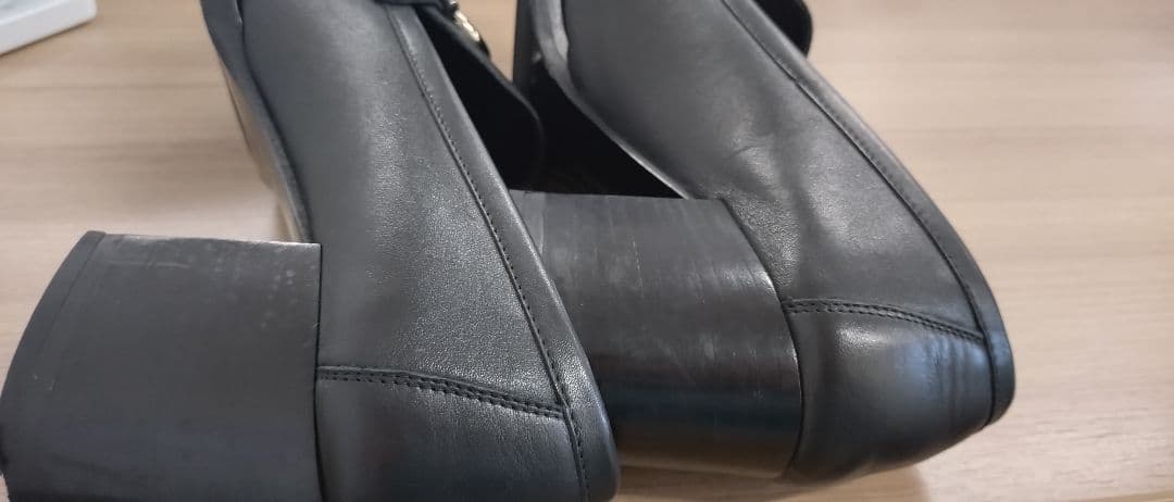 美品　フェラガモ ローファー　5センチヒール　黒　ガンチーニ　ROLO　7½D