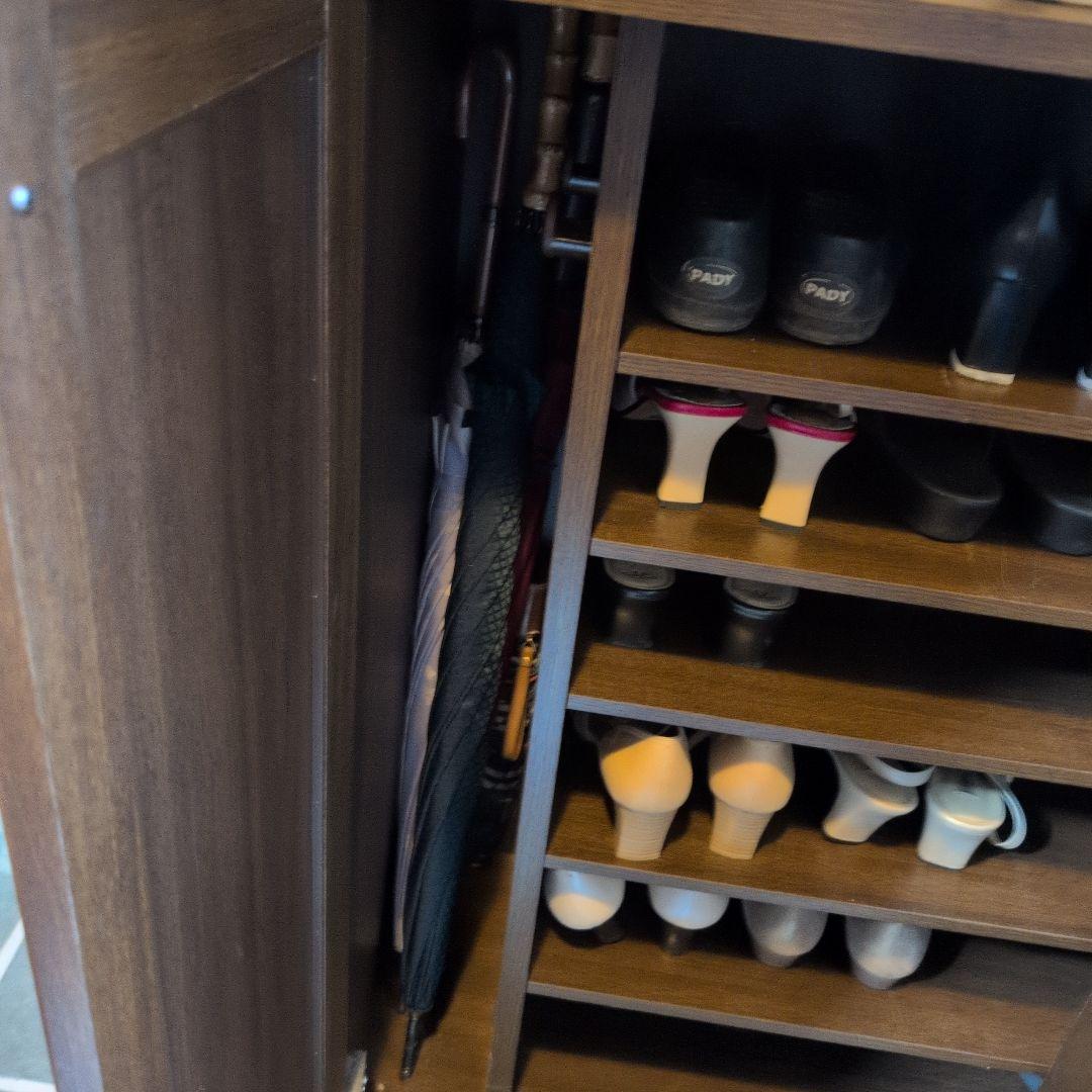 おくもと家具ダークブラウン シューズボックス 美品