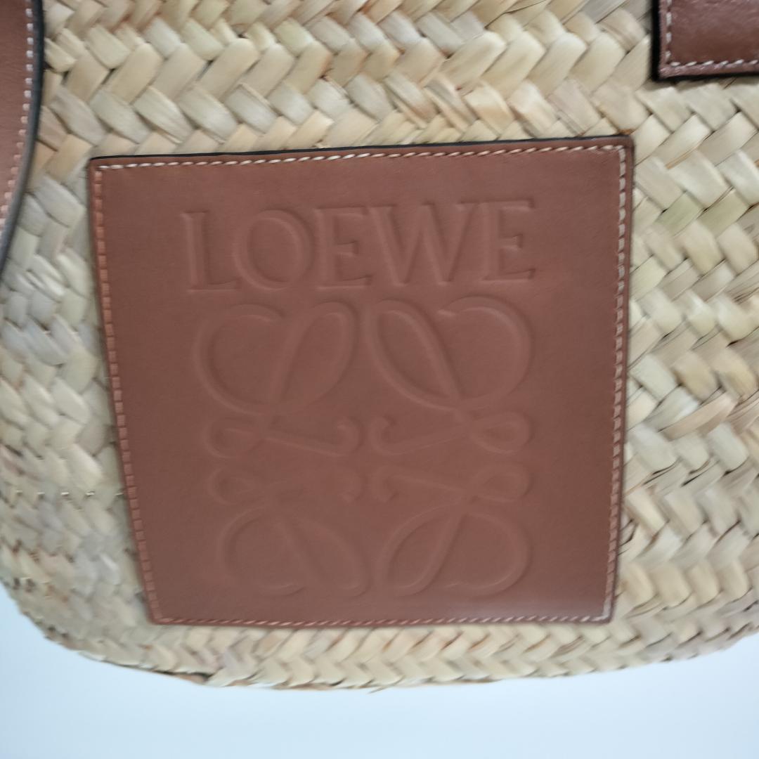 【ロエベ】バスケット かごバッグ レザーハンドル