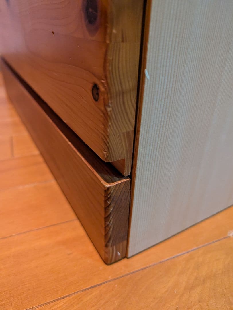 《送料込》無印良品 パイン材チェスト4段 木製家具 タンス 衣類収納 廃盤品