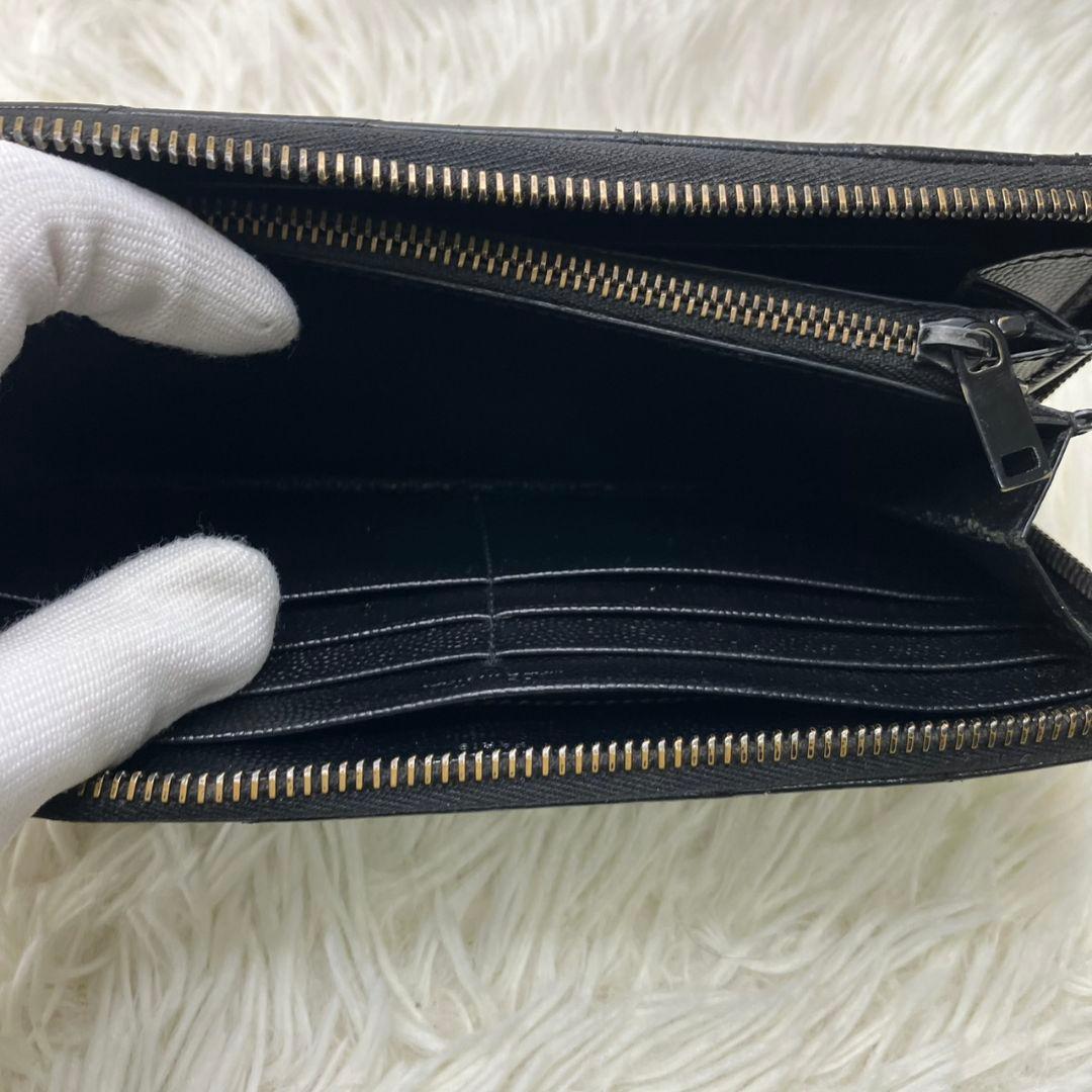 【✨美品✨】 サンローラン カサンドラ 長財布 ラウンドファスナー ブラック