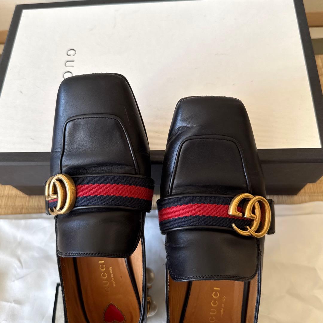 グッチ GGマーモント パール ローファー 36