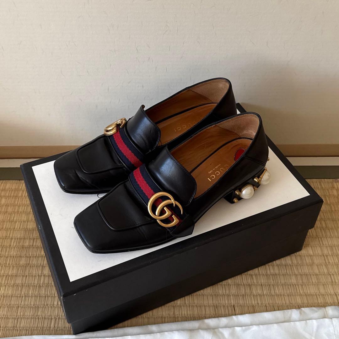 グッチ GGマーモント パール ローファー 36