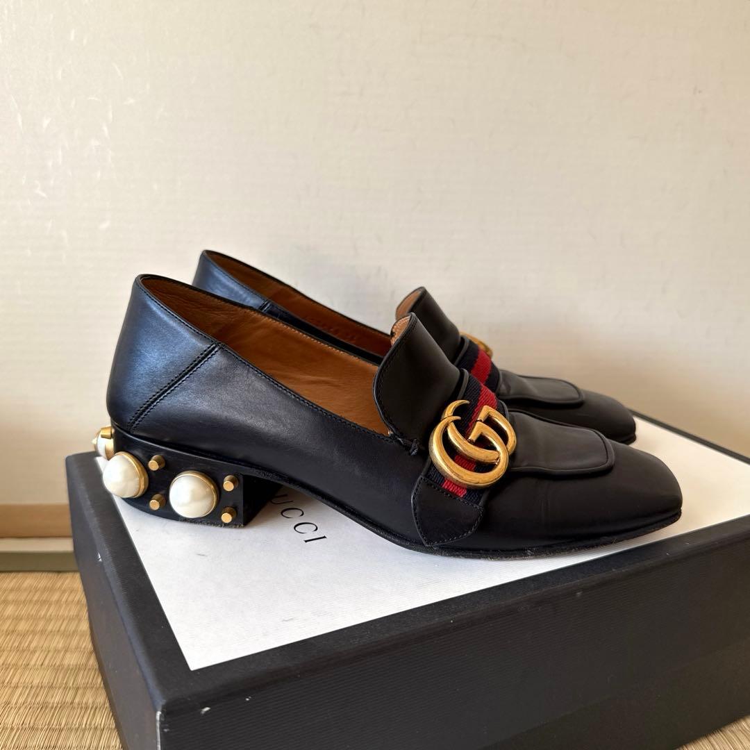 グッチ GGマーモント パール ローファー 36