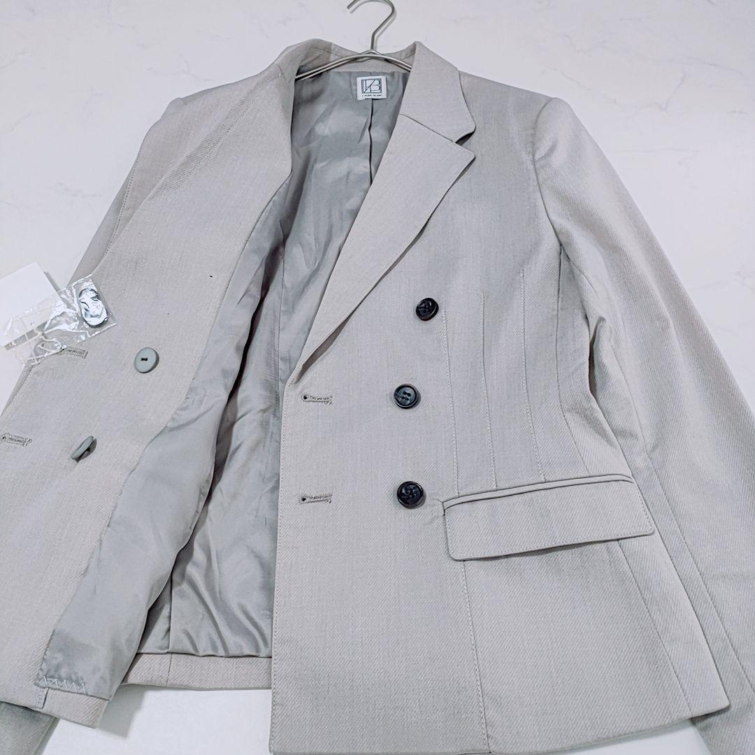 新品✨laubeblanc　テーラードジャケット　ダブルブレスト　ダブル　グレー