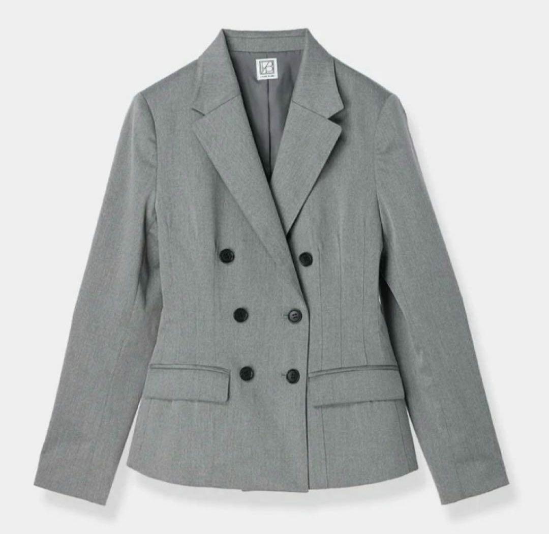 新品✨laubeblanc　テーラードジャケット　ダブルブレスト　ダブル　グレー