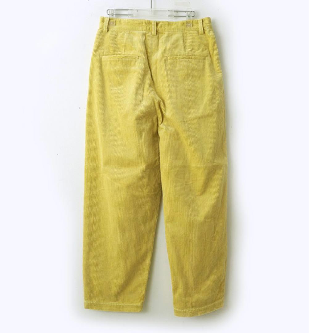 【R】homspun イエローのコーデュロイパンツ