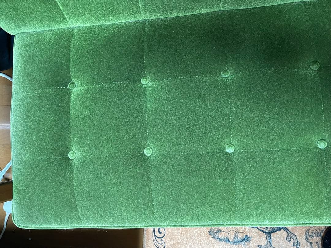 うず　カリモク60 Kチェア2シーター モケットグリーン　おまけ付