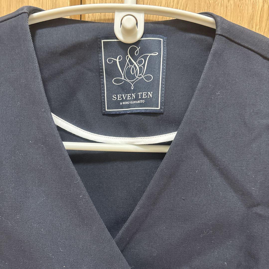 seven ten セブンテン スカラップベスト ネイビー Mサイズ