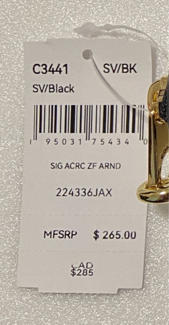 【新品未使用】COACH コーチ 長財布　黒　ラウンドジップ　C3441