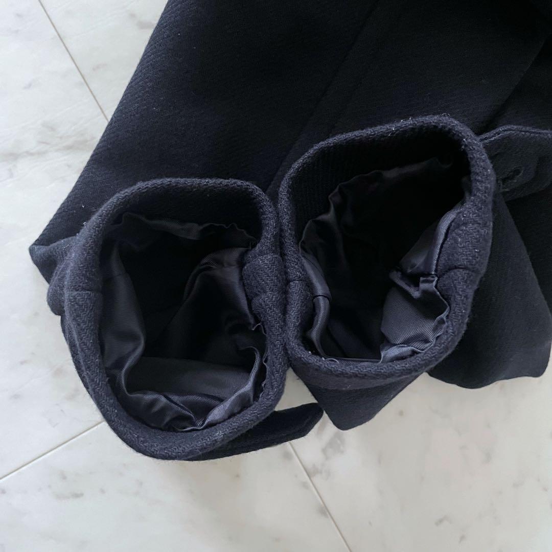 ジャーナルスタンダード MANTECOダブルクロスPコート ネイビー 金釦