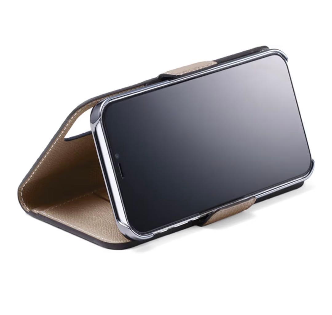 BONAVENTURA スタンドダイアリーケース　シュリンクレザー　グレージュ