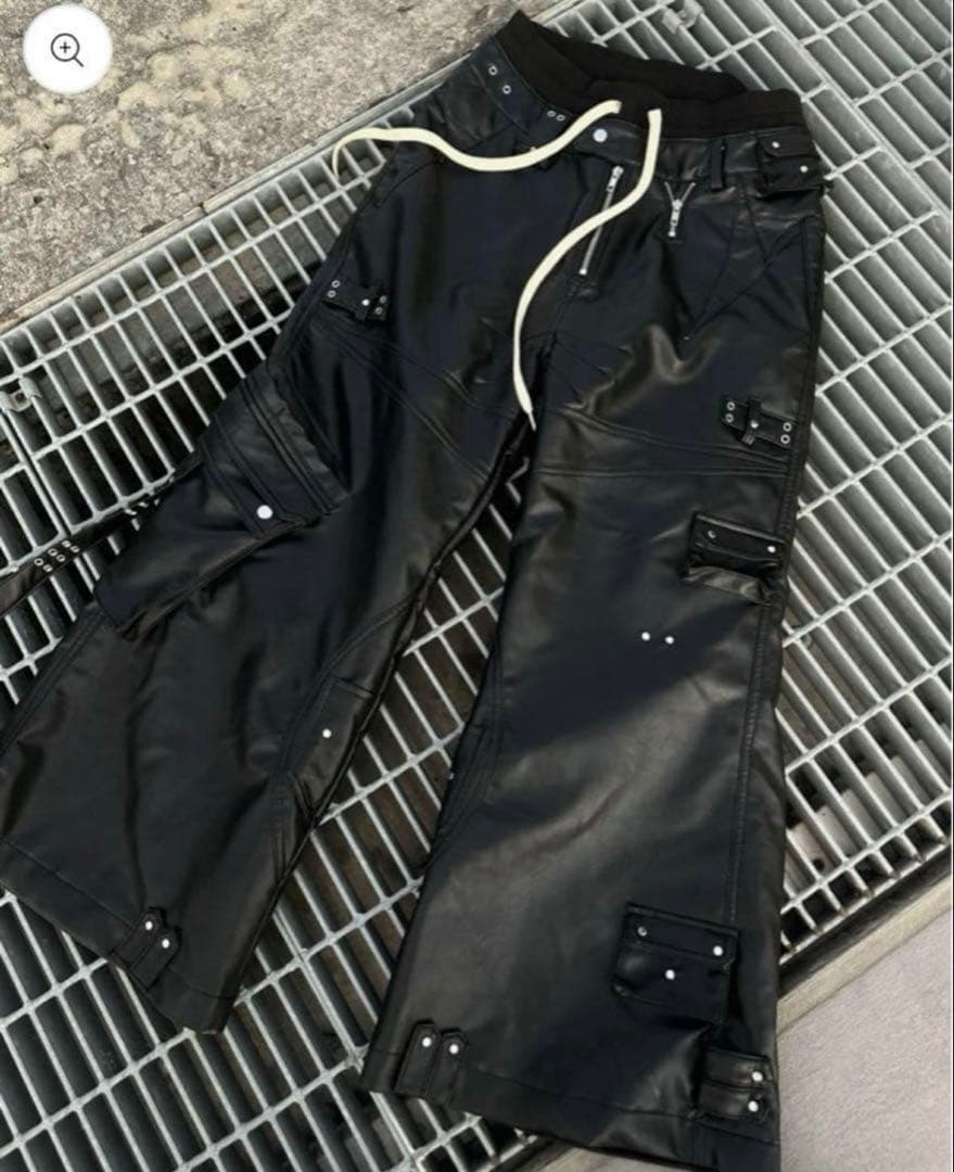 パンツ cozyworldwide LEATHER CARGO PANTS