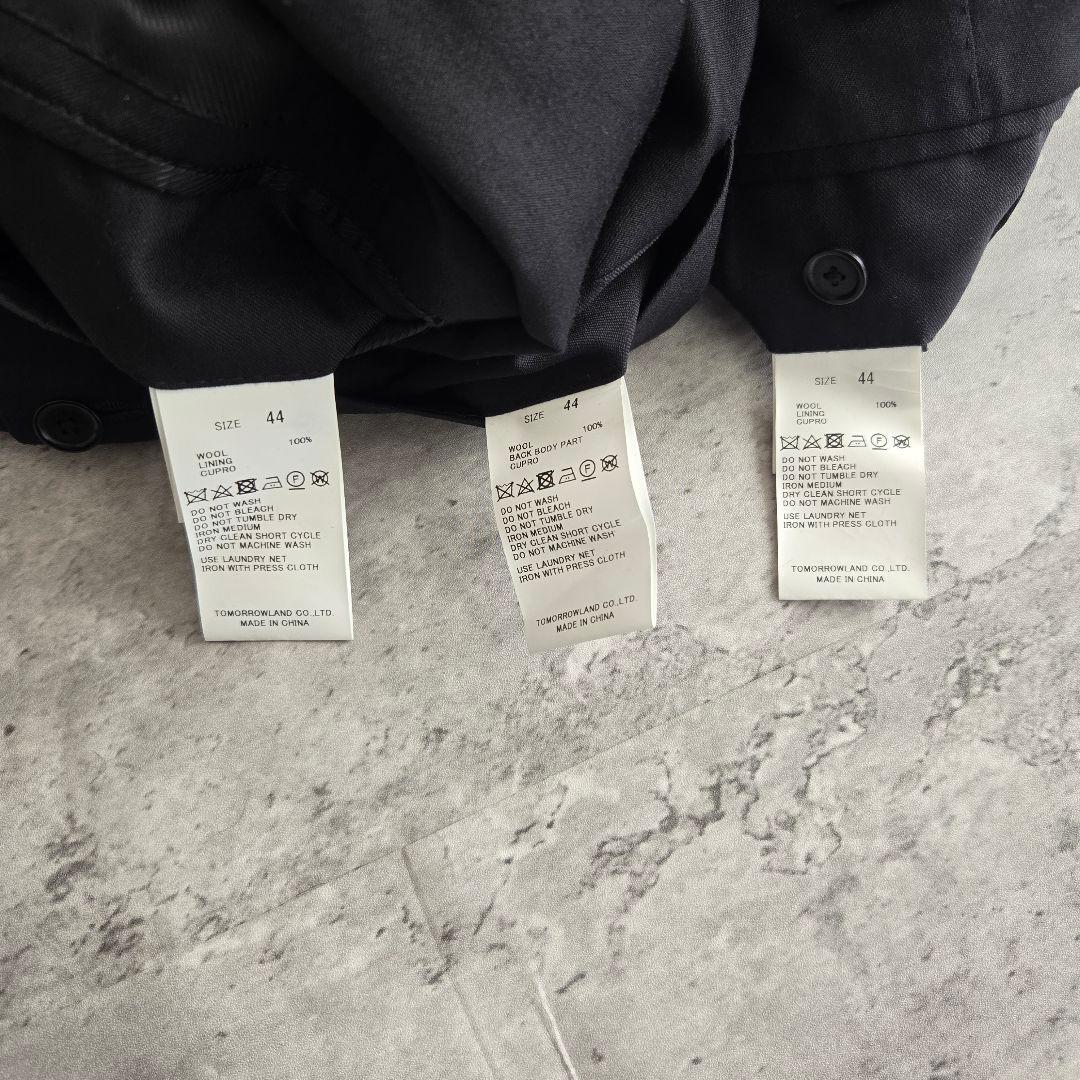 美品 トゥモローランド ピルグリム ゼニアの3ピーススーツ ブラック