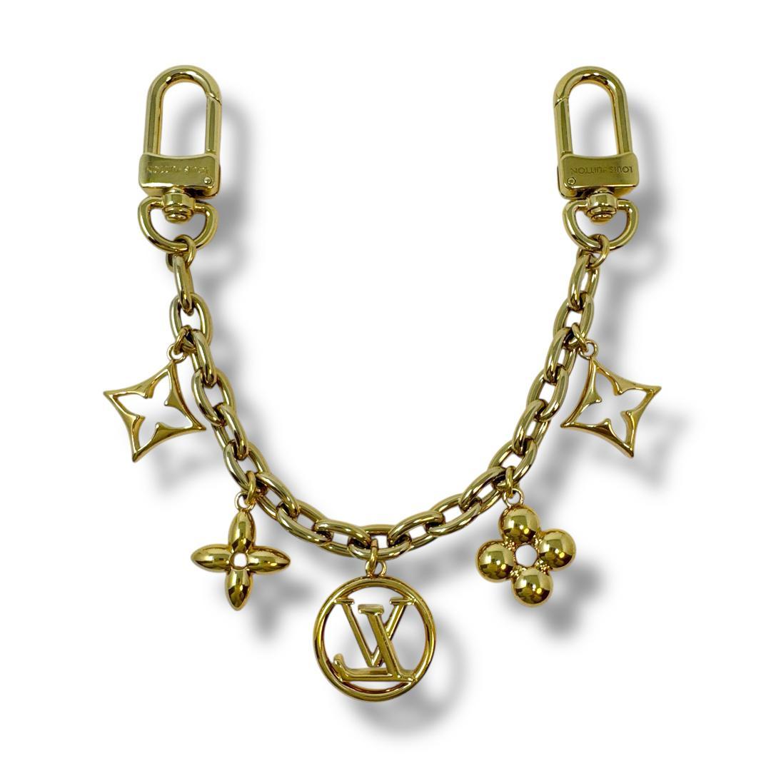 ルイヴィトン チャーム M00997 金 ビジューサックチェーンブルーミング