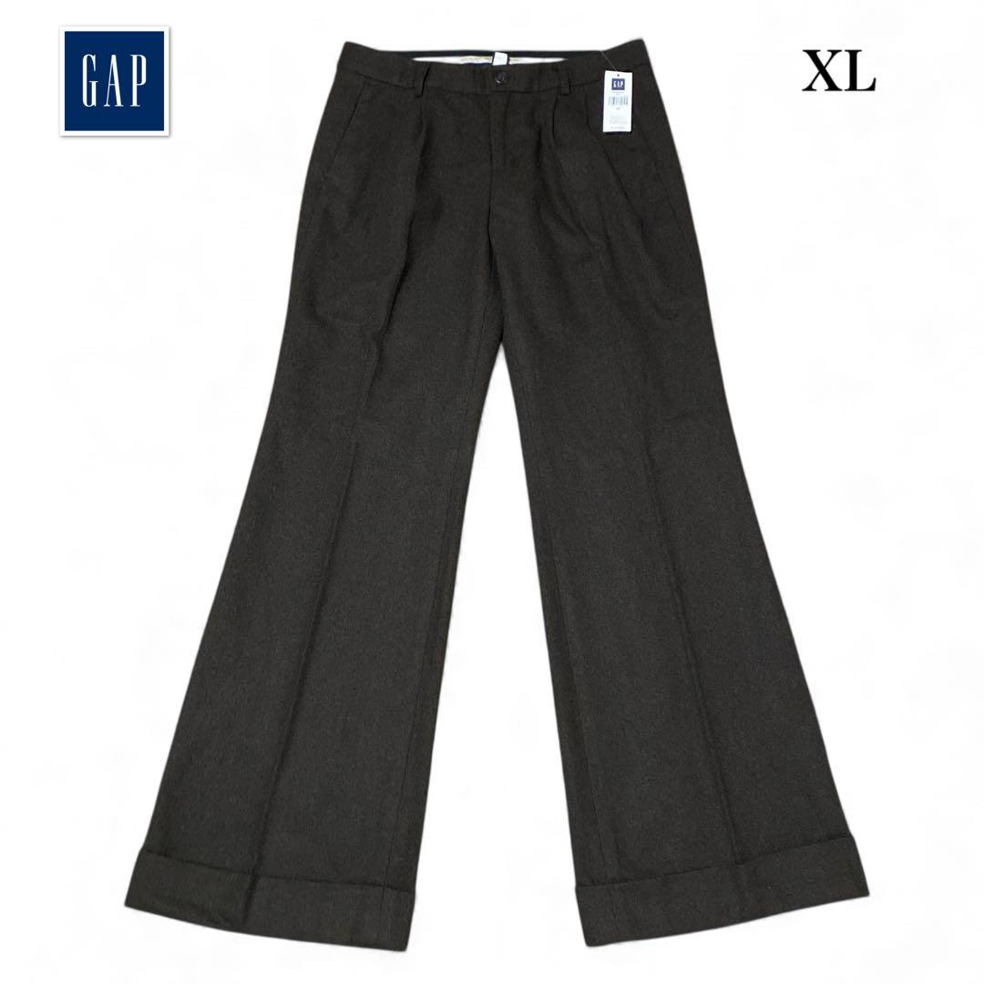 新品未使用GAPカシミヤウールスラックス　ブーツカット　ベルボトム　ブラウン