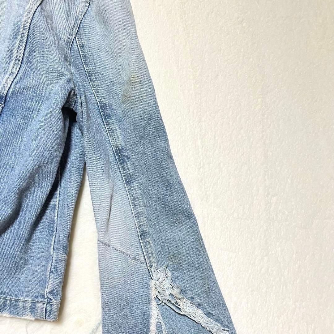 【UN3D】希少品✨アシンメトリーデニムジャケット ダメージ加工 石原さとみ着用