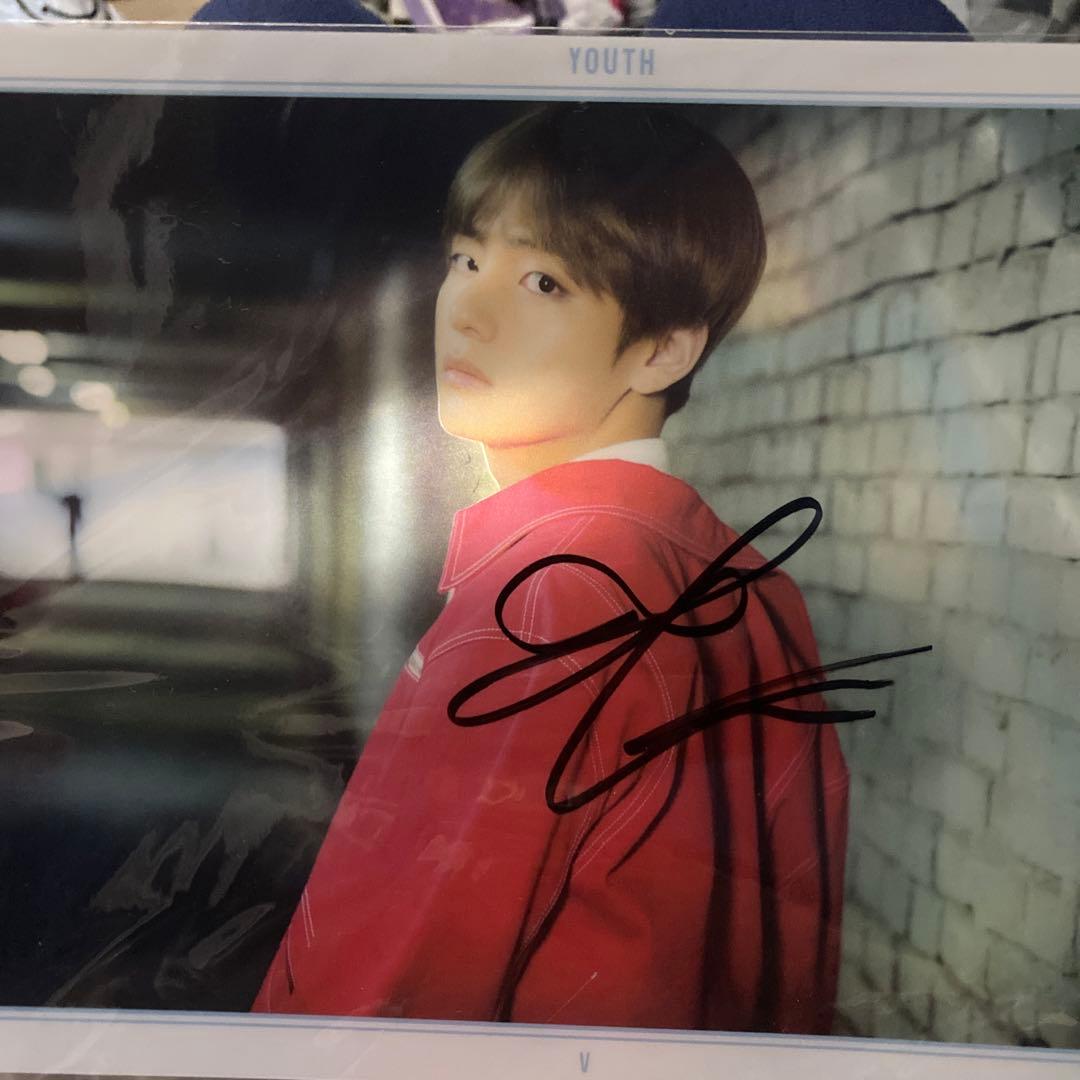 防弾少年団　BTS 直筆サイン入り V K-POP クリアポスター